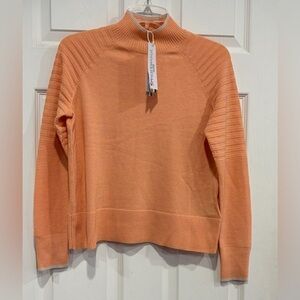 SmartWool Women's Small Edgewood Mock Neck Sweater Apricot Marl NWT